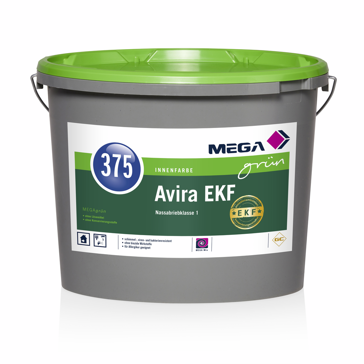SeviTec MEGA Avira EKF Wandfarbe Weiß, 12,5 Liter