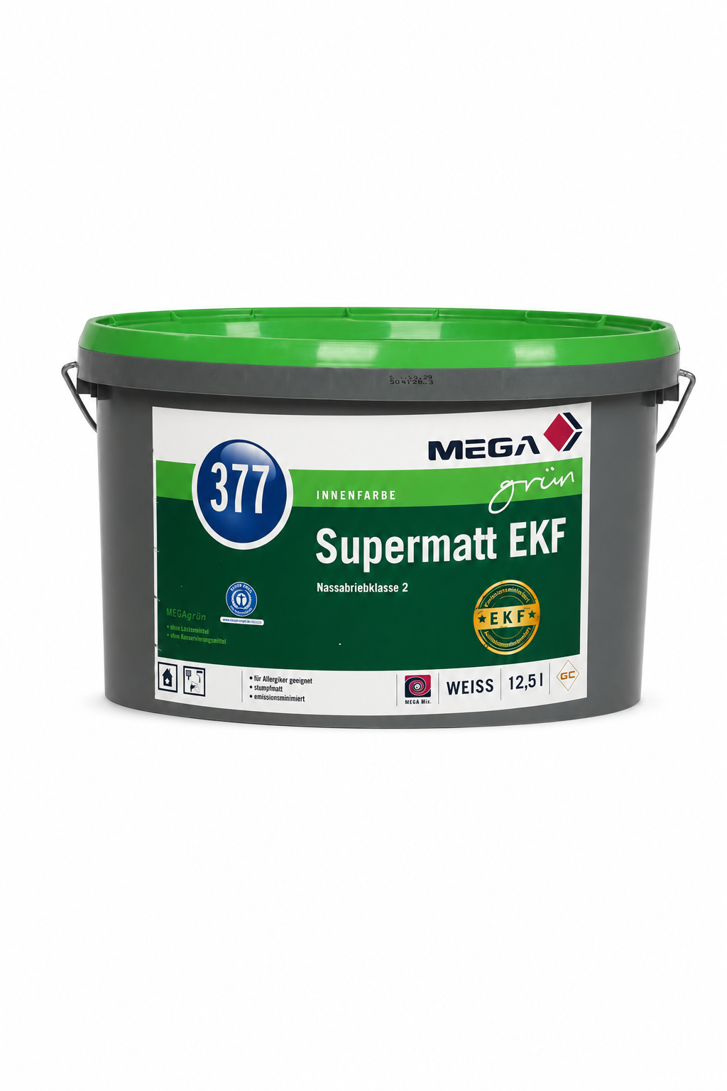 SeviTec MEGA Supermatt EKF Wandfarbe, Frontansicht Eimer